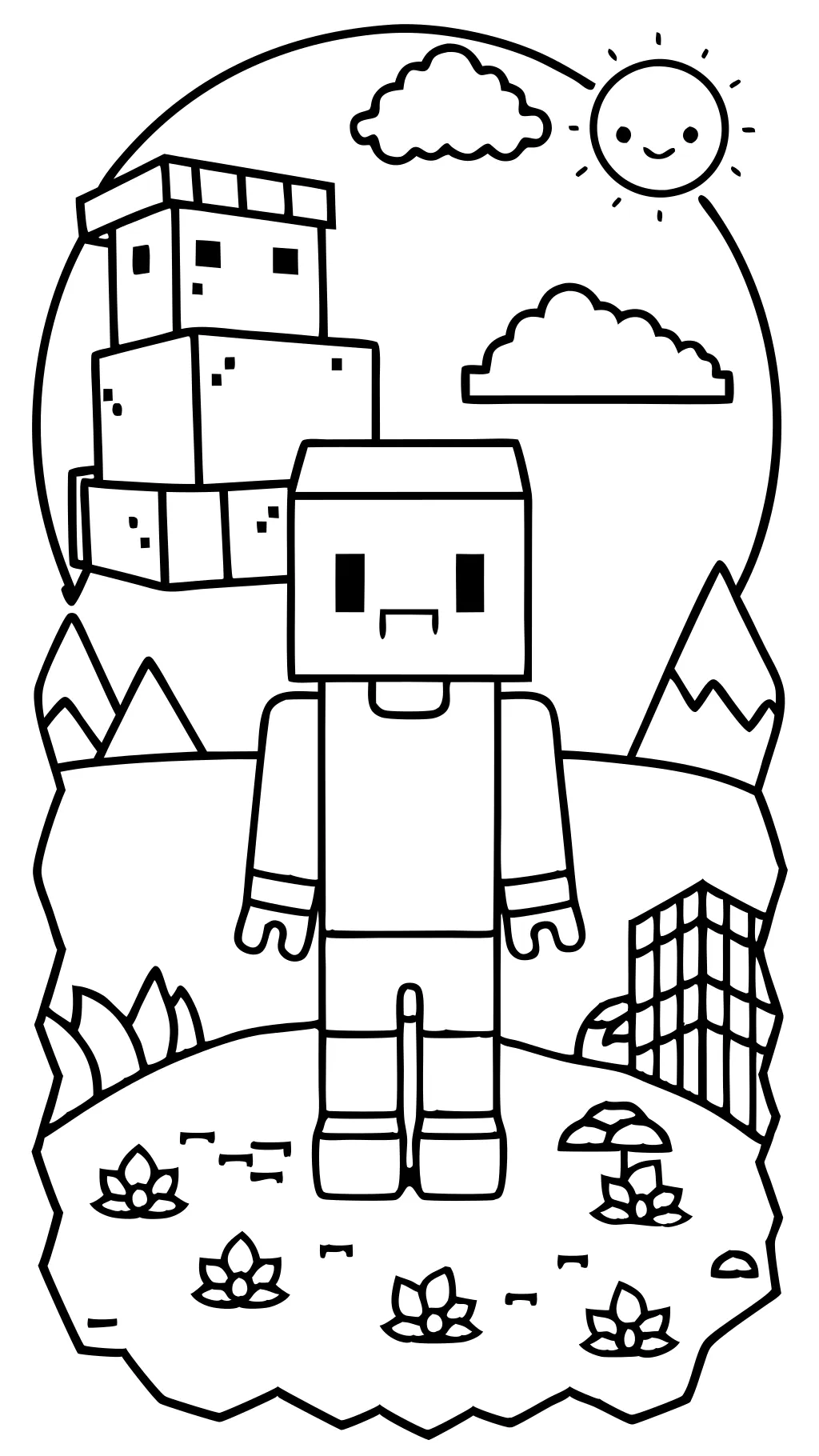 coloriage minecraft pdf